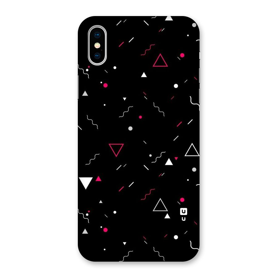 Dark Shapes Design Back Case for iPhone XS