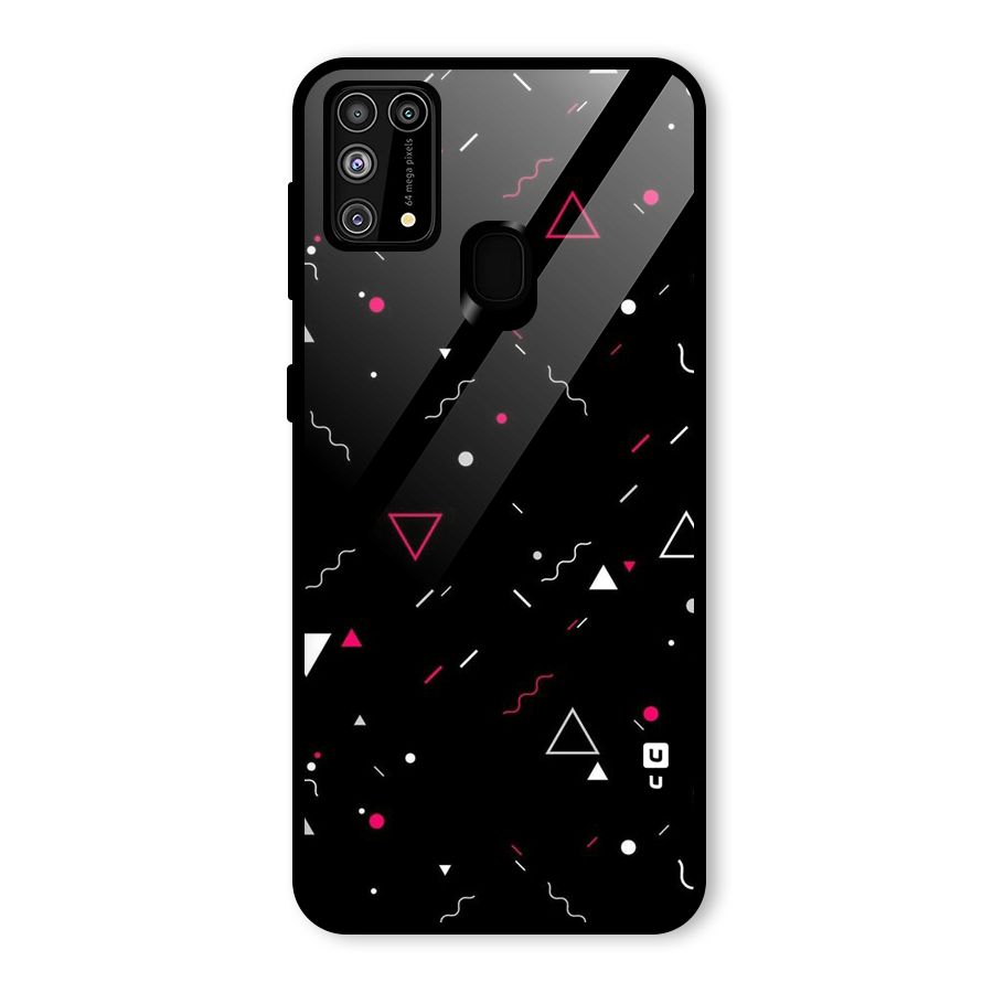 Dark Shapes Design Glass Back Case for Galaxy F41