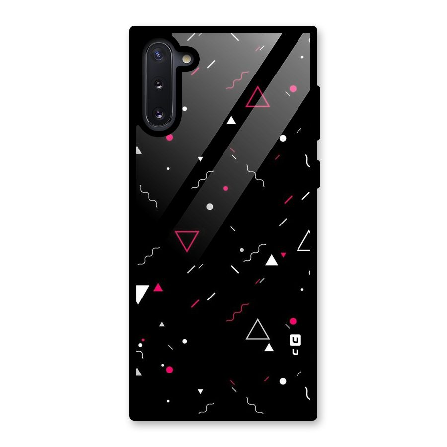 Dark Shapes Design Glass Back Case for Galaxy Note 10