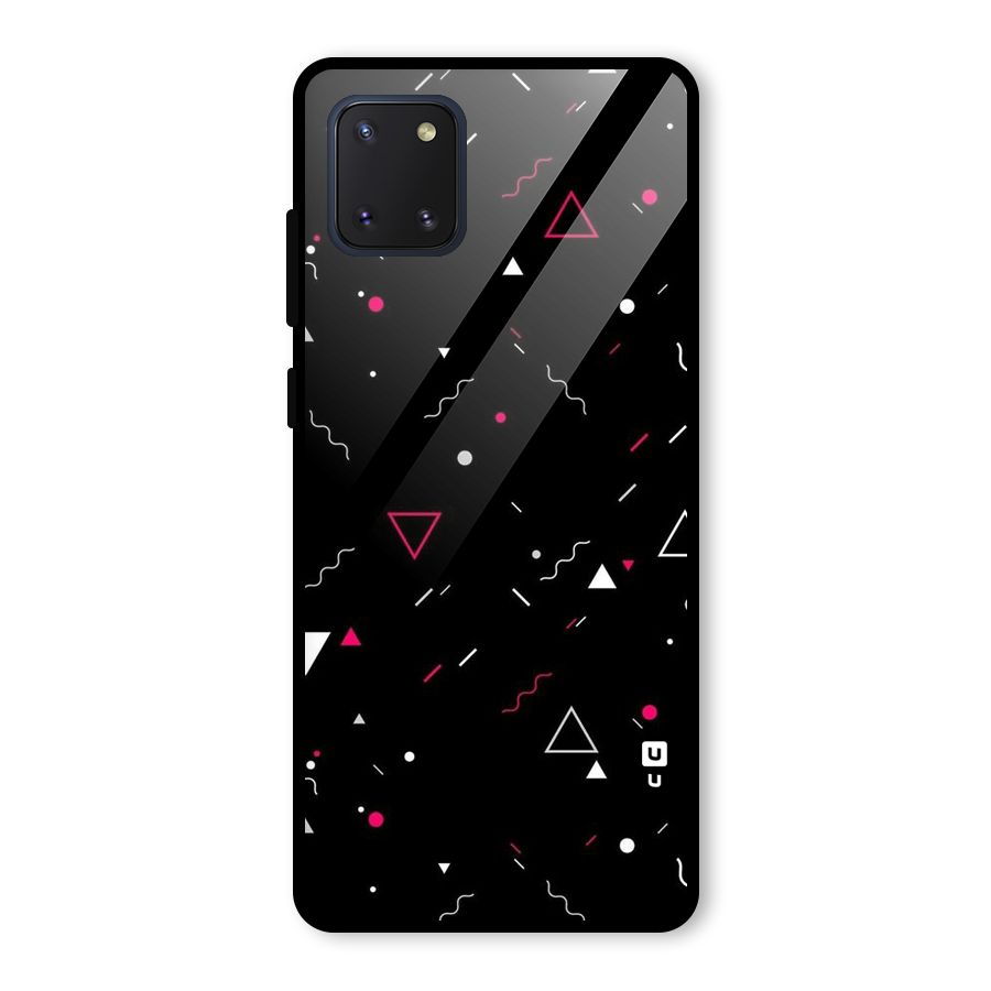 Dark Shapes Design Glass Back Case for Galaxy Note 10 Lite