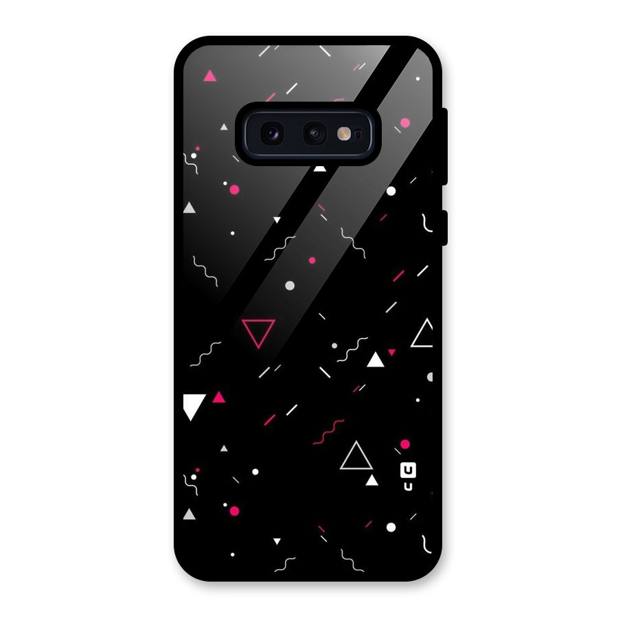 Dark Shapes Design Glass Back Case for Galaxy S10e