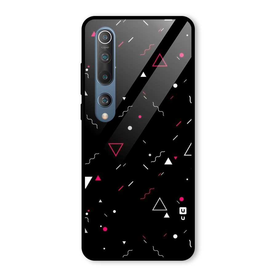 Dark Shapes Design Glass Back Case for Mi 10