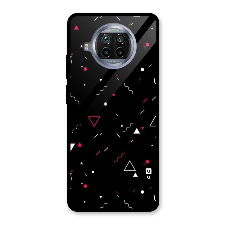 Dark Shapes Design Glass Back Case for Mi 10i