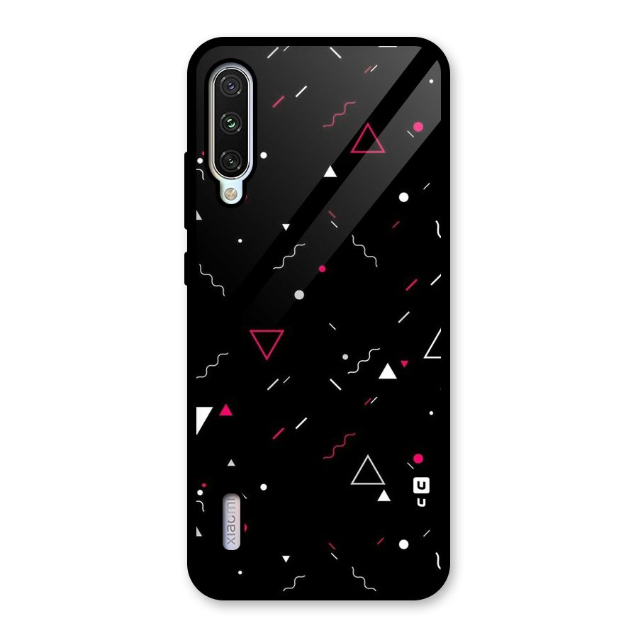 Dark Shapes Design Glass Back Case for Mi A3