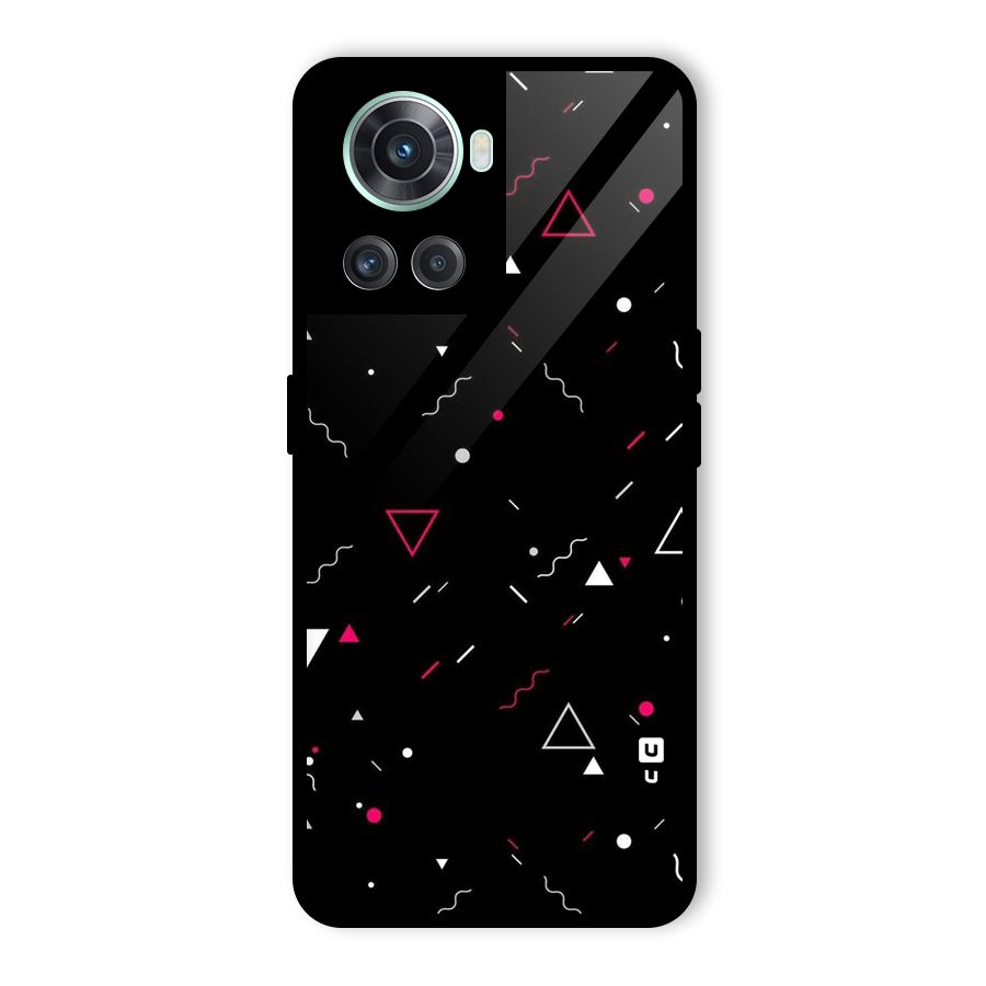 Dark Shapes Design Glass Back Case for OnePlus 10R