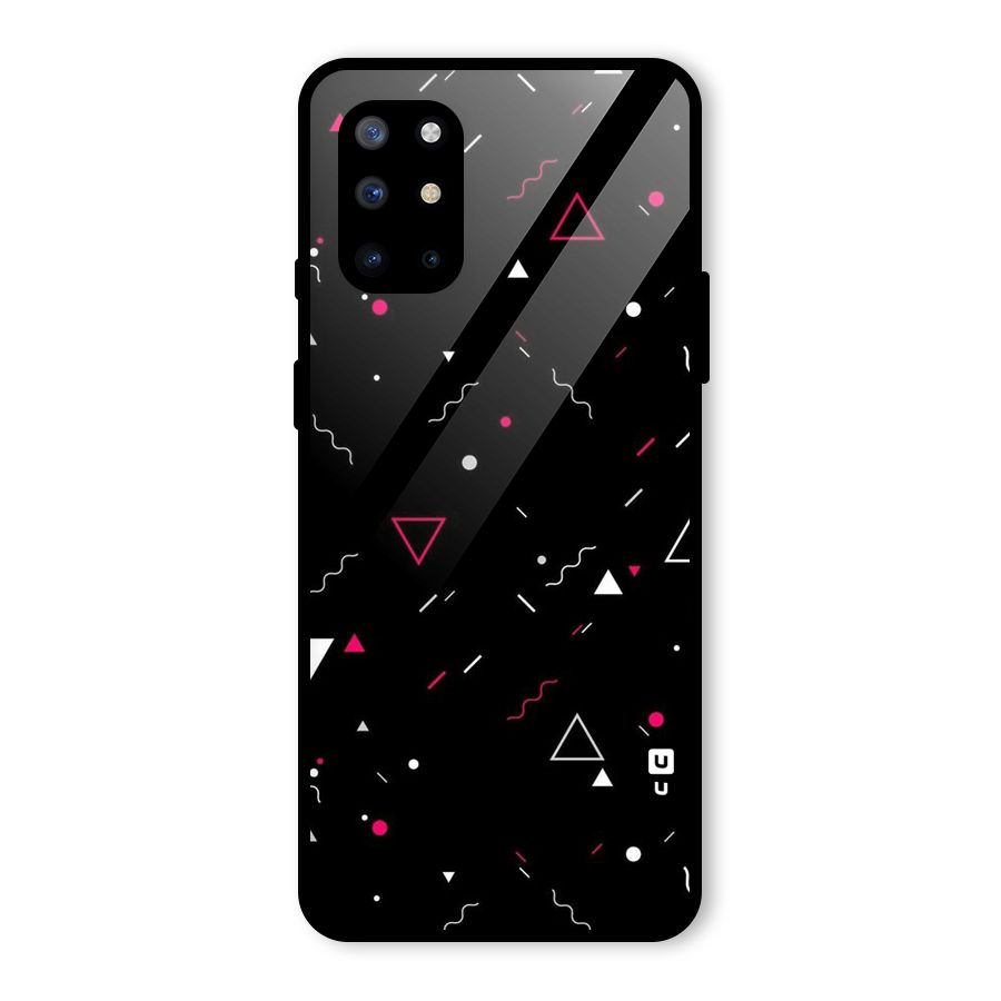 Dark Shapes Design Glass Back Case for OnePlus 8T
