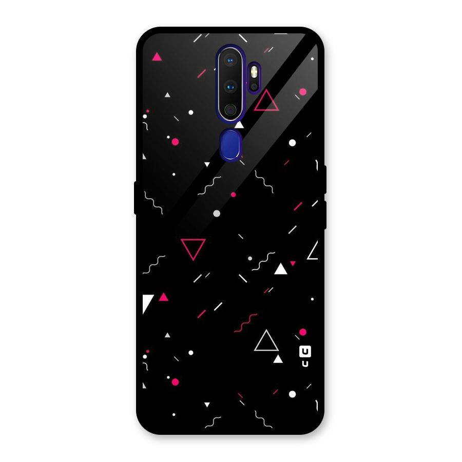 Dark Shapes Design Glass Back Case for Oppo A9 (2020)