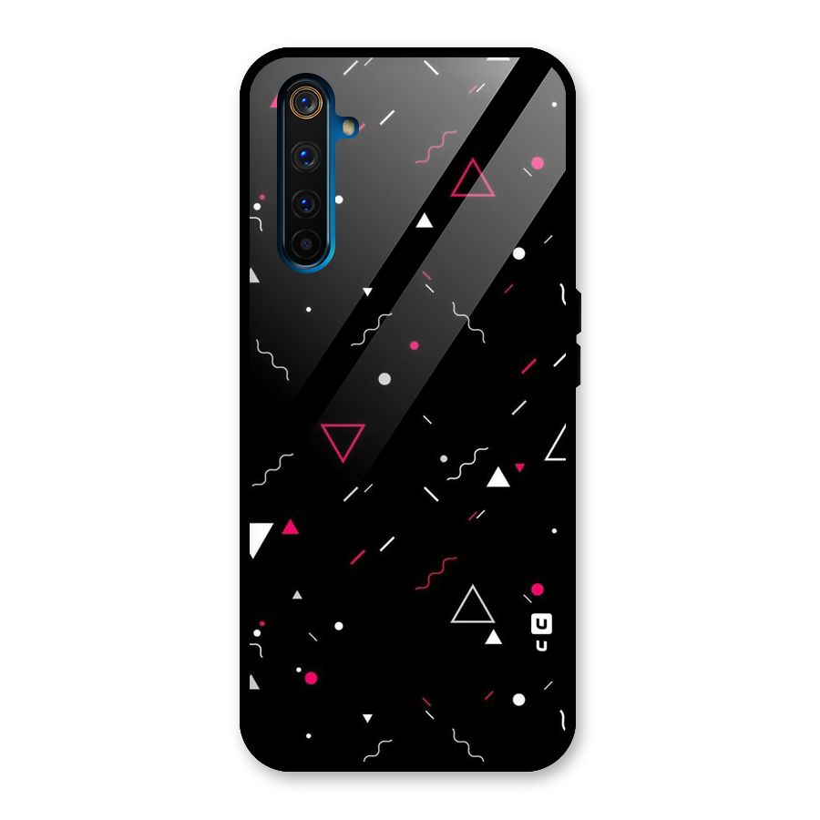 Dark Shapes Design Glass Back Case for Realme 6 Pro