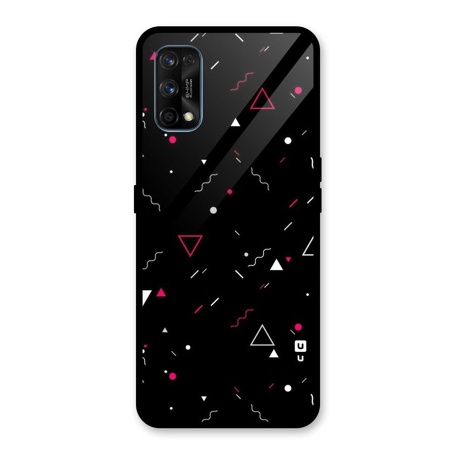Dark Shapes Design Glass Back Case for Realme 7 Pro