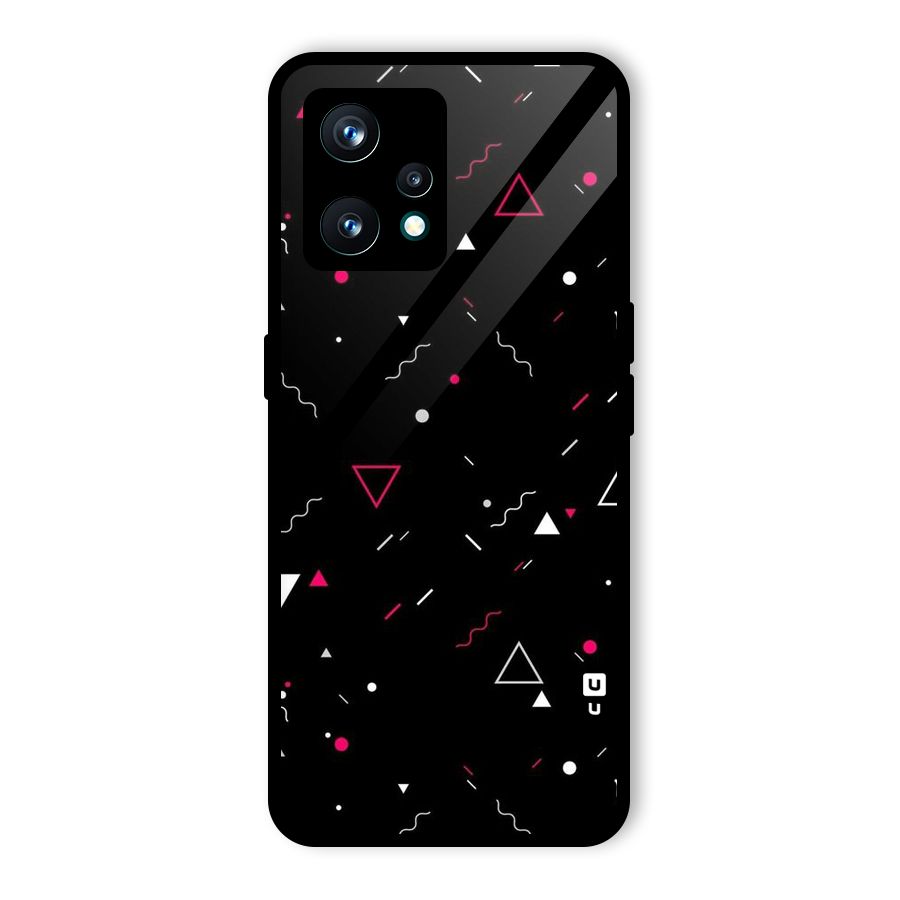 Dark Shapes Design Glass Back Case for Realme 9