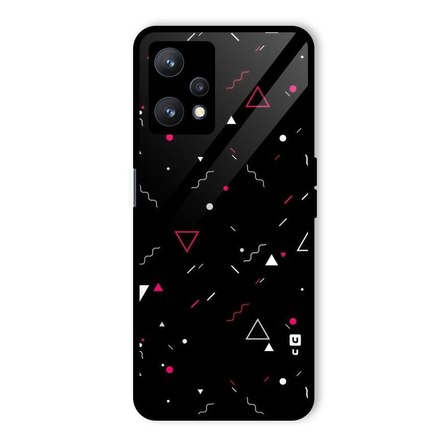 Dark Shapes Design Glass Back Case for Realme 9 Pro 5G