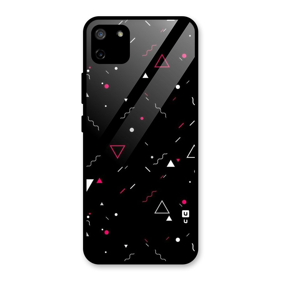 Dark Shapes Design Glass Back Case for Realme C11