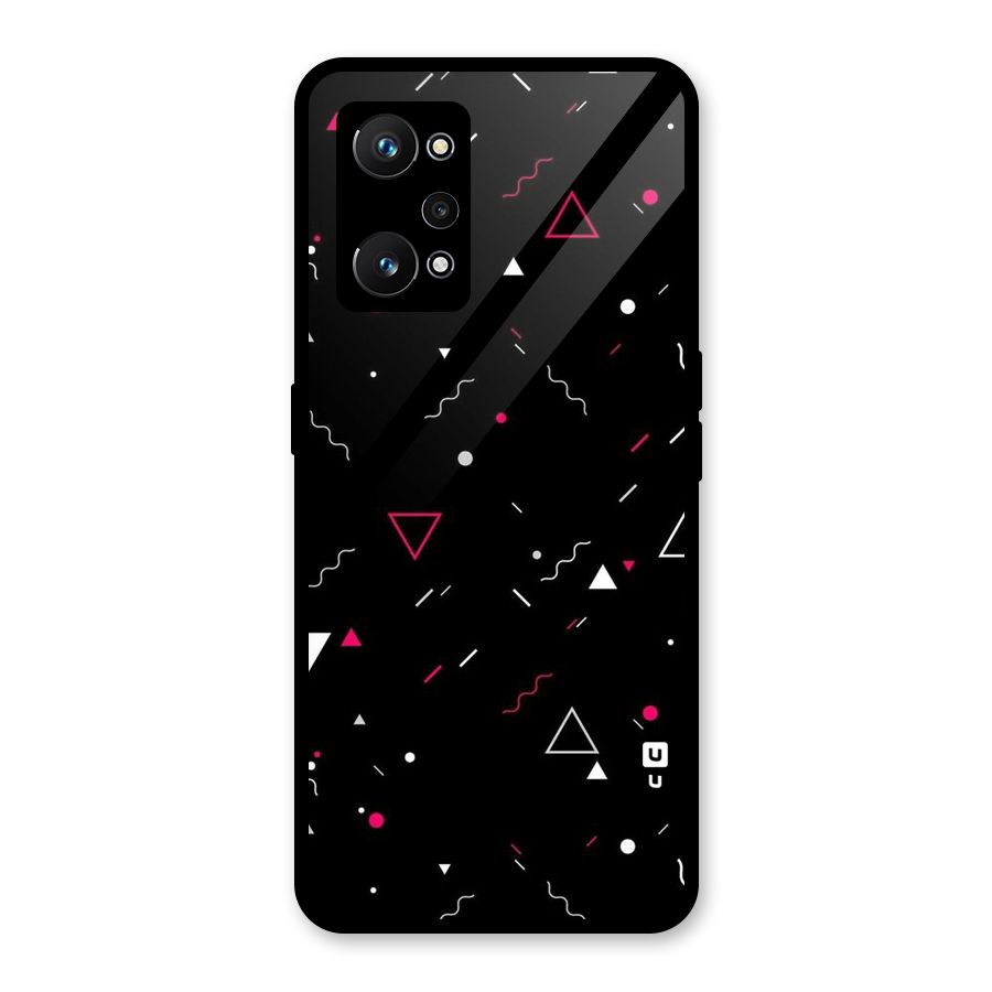 Dark Shapes Design Glass Back Case for Realme GT Neo 3T