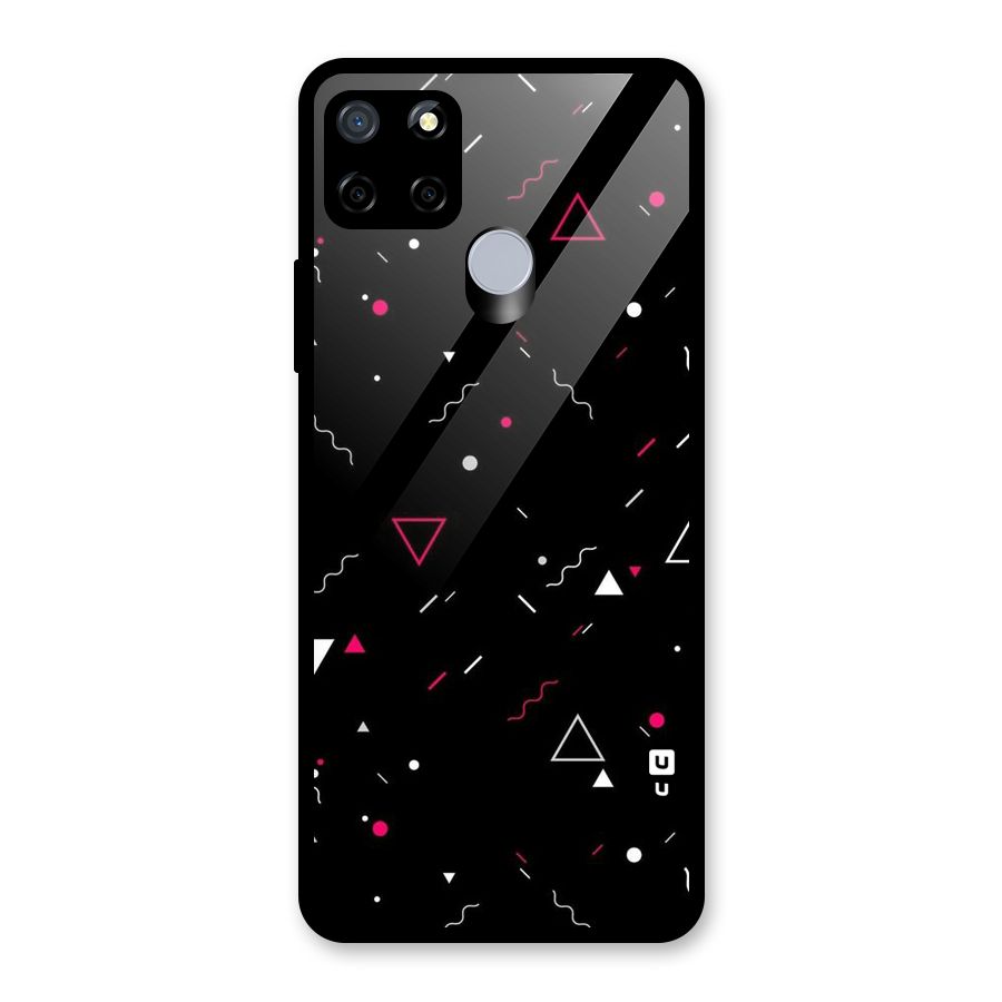Dark Shapes Design Glass Back Case for Realme Narzo 20