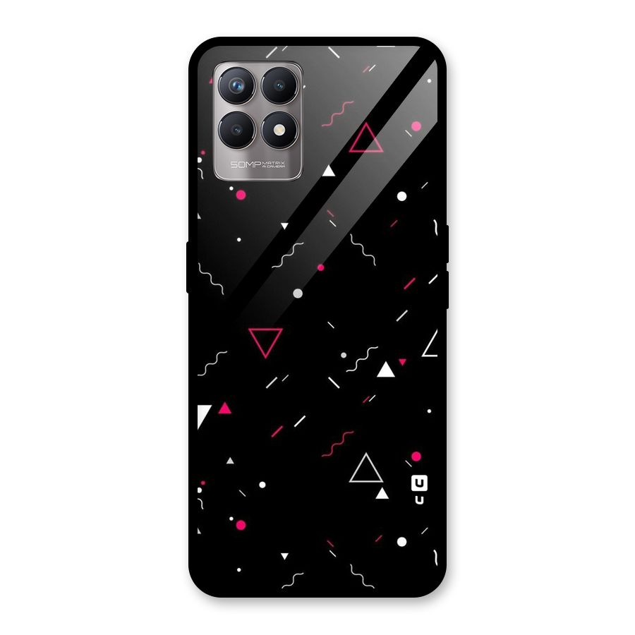 Dark Shapes Design Glass Back Case for Realme Narzo 50