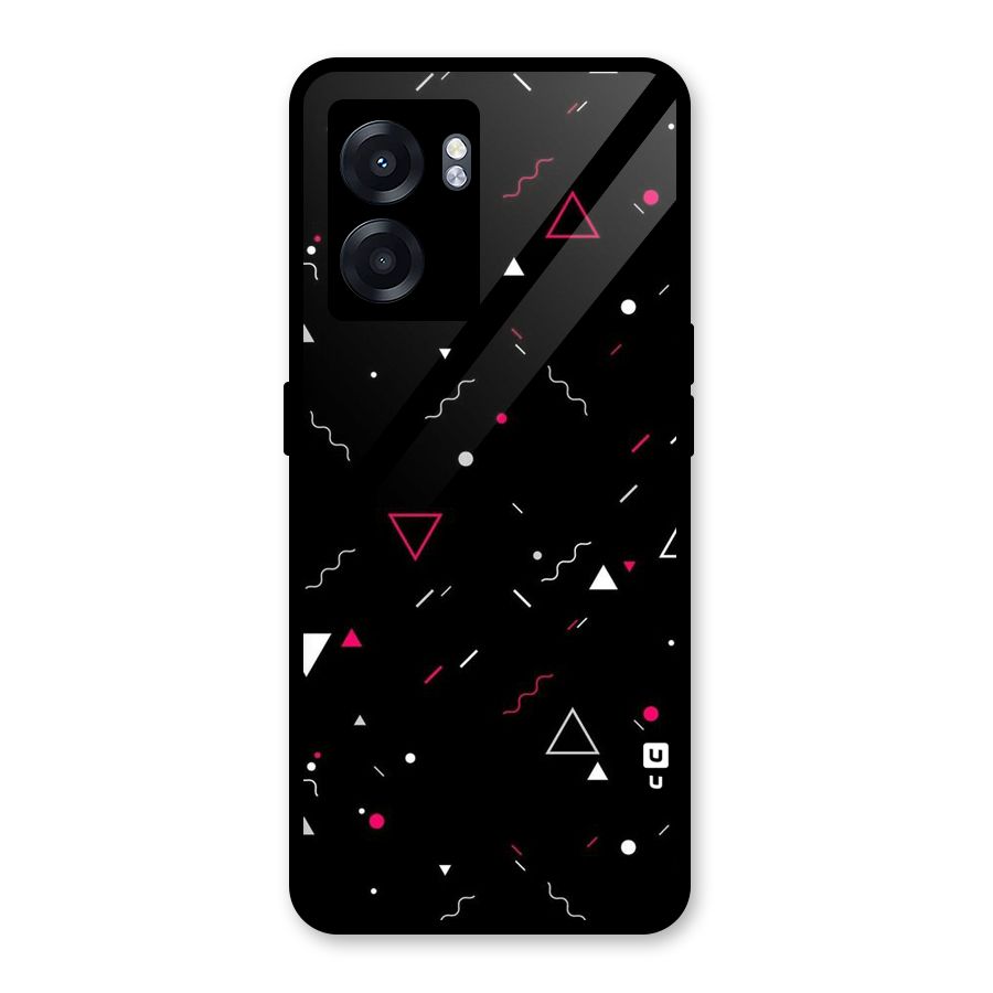 Dark Shapes Design Glass Back Case for Realme Narzo 50 5G