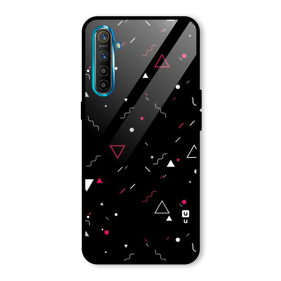 Dark Shapes Design Glass Back Case for Realme X2