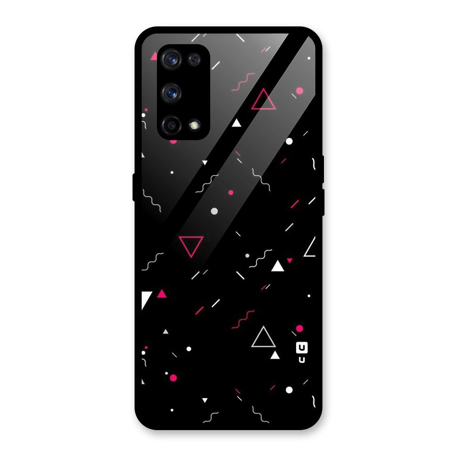 Dark Shapes Design Glass Back Case for Realme X7 Pro