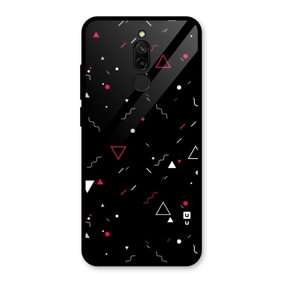 Dark Shapes Design Glass Back Case for Redmi 8