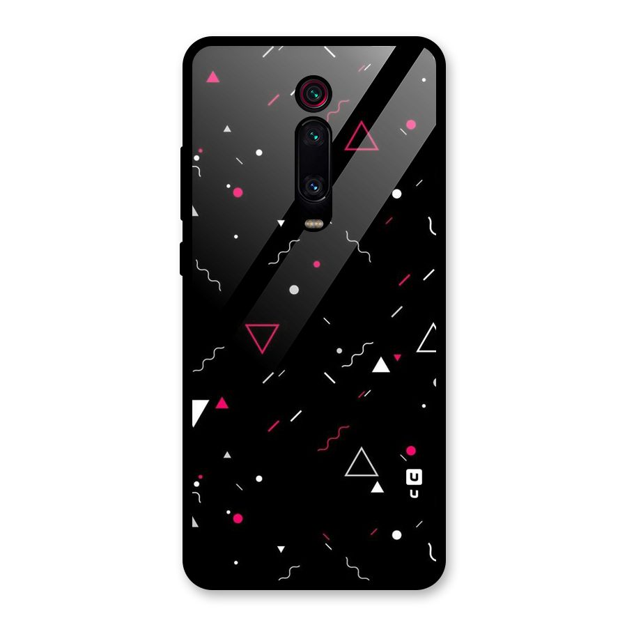 Dark Shapes Design Glass Back Case for Redmi K20 Pro