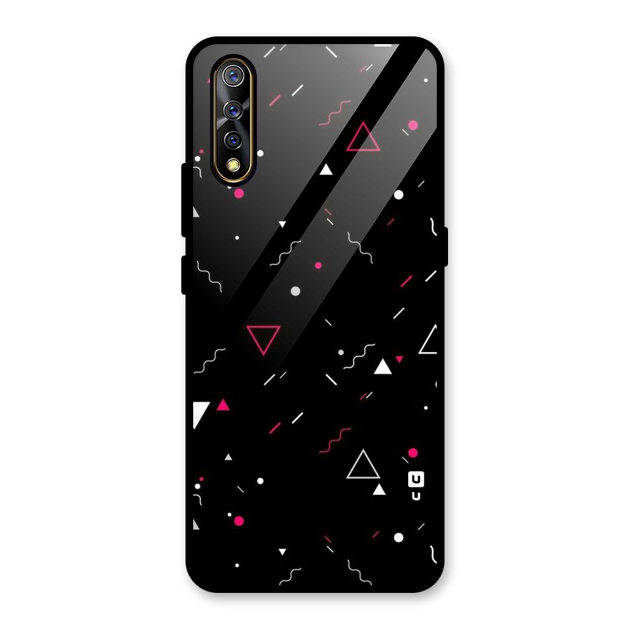 Dark Shapes Design Glass Back Case for Vivo S1