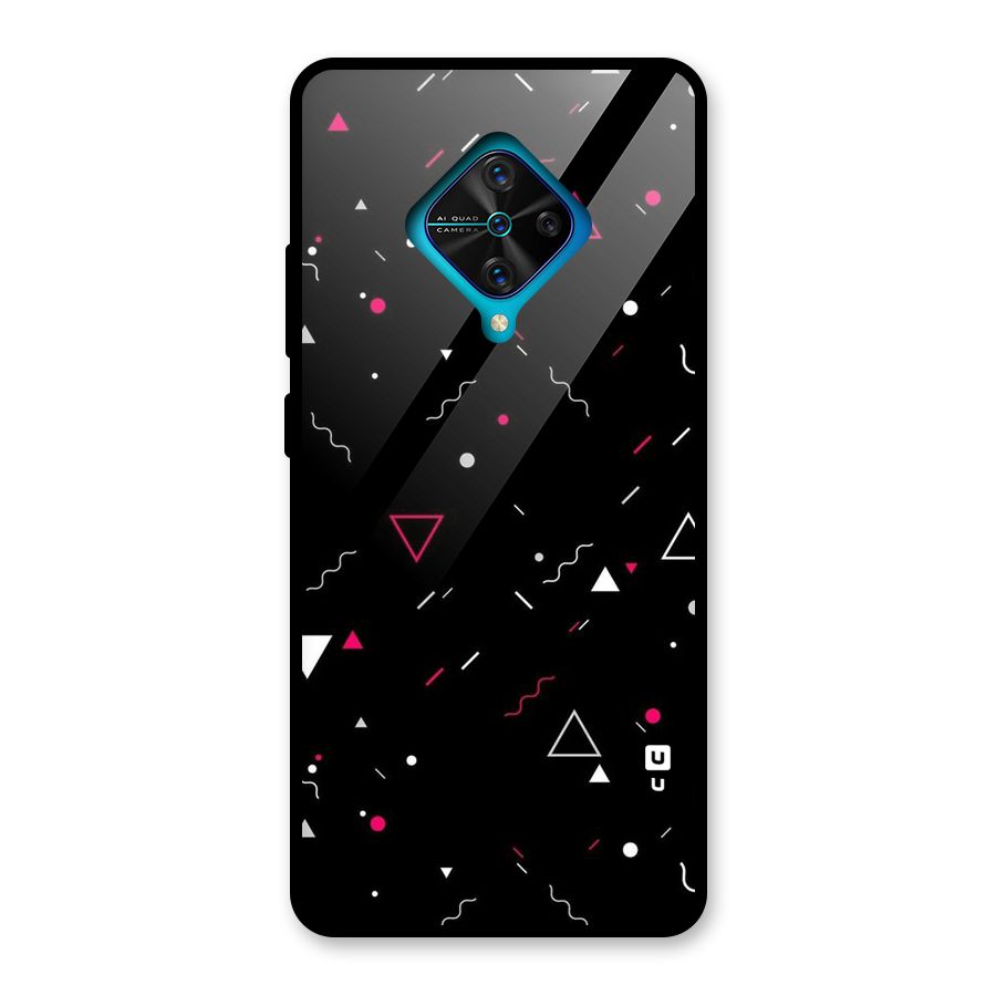 Dark Shapes Design Glass Back Case for Vivo S1 Pro