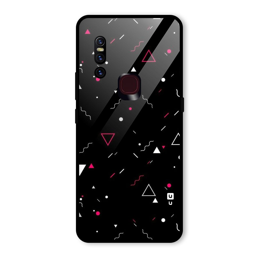 Dark Shapes Design Glass Back Case for Vivo V15