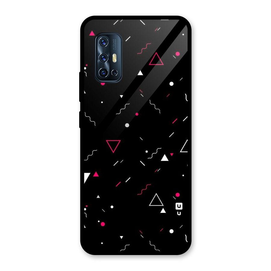 Dark Shapes Design Glass Back Case for Vivo V17