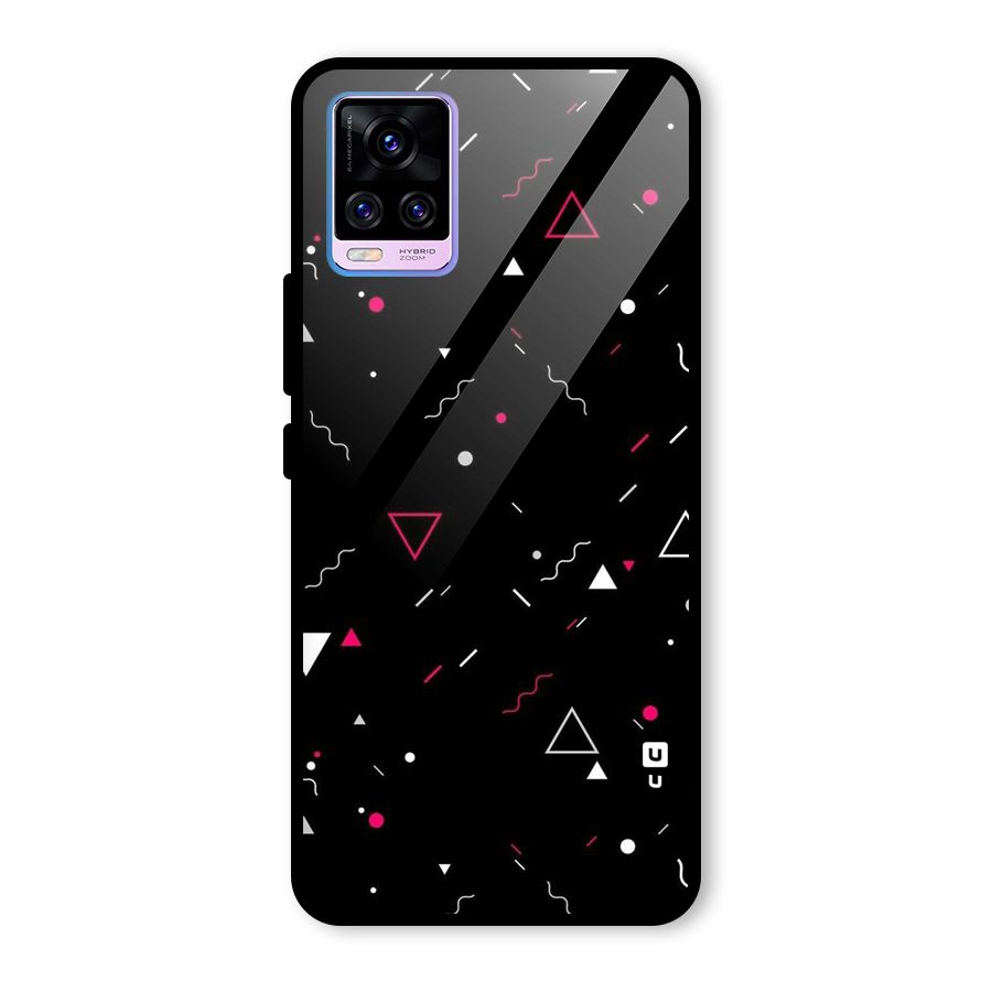 Dark Shapes Design Glass Back Case for Vivo V20 Pro