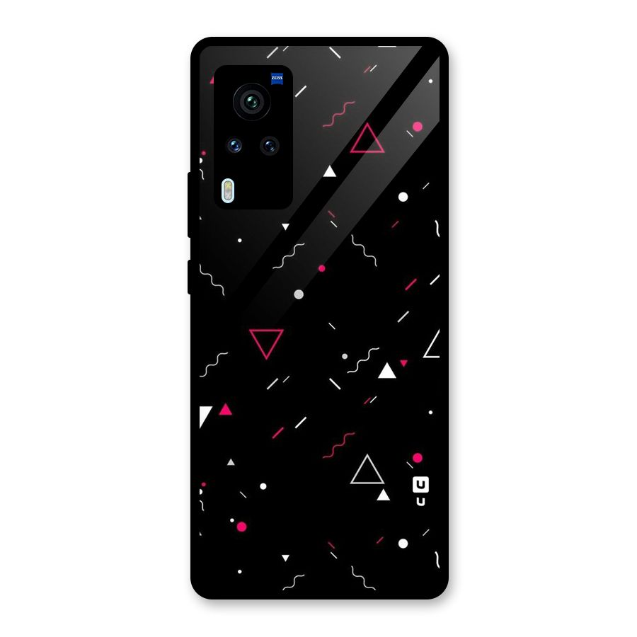 Dark Shapes Design Glass Back Case for Vivo X60 Pro