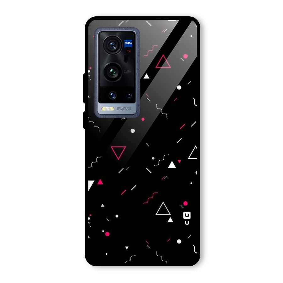 Dark Shapes Design Glass Back Case for Vivo X60 Pro Plus