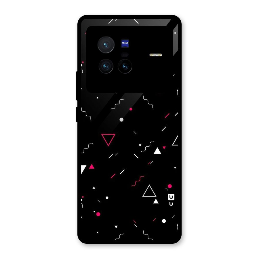Dark Shapes Design Glass Back Case for Vivo X80