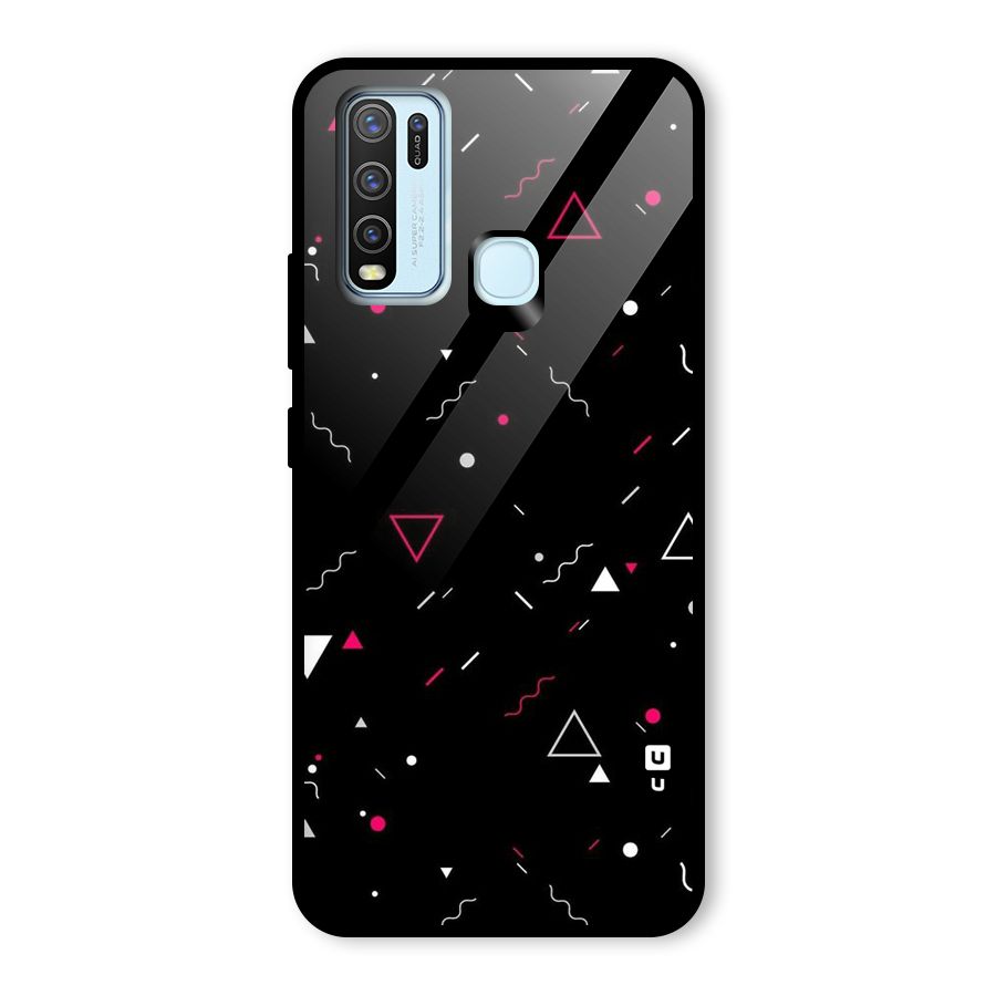 Dark Shapes Design Glass Back Case for Vivo Y30