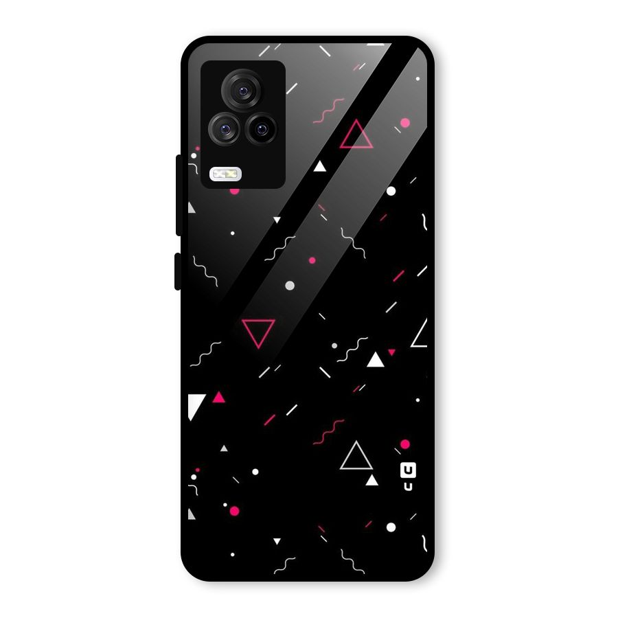 Dark Shapes Design Glass Back Case for Vivo iQOO 7 Legend 5G