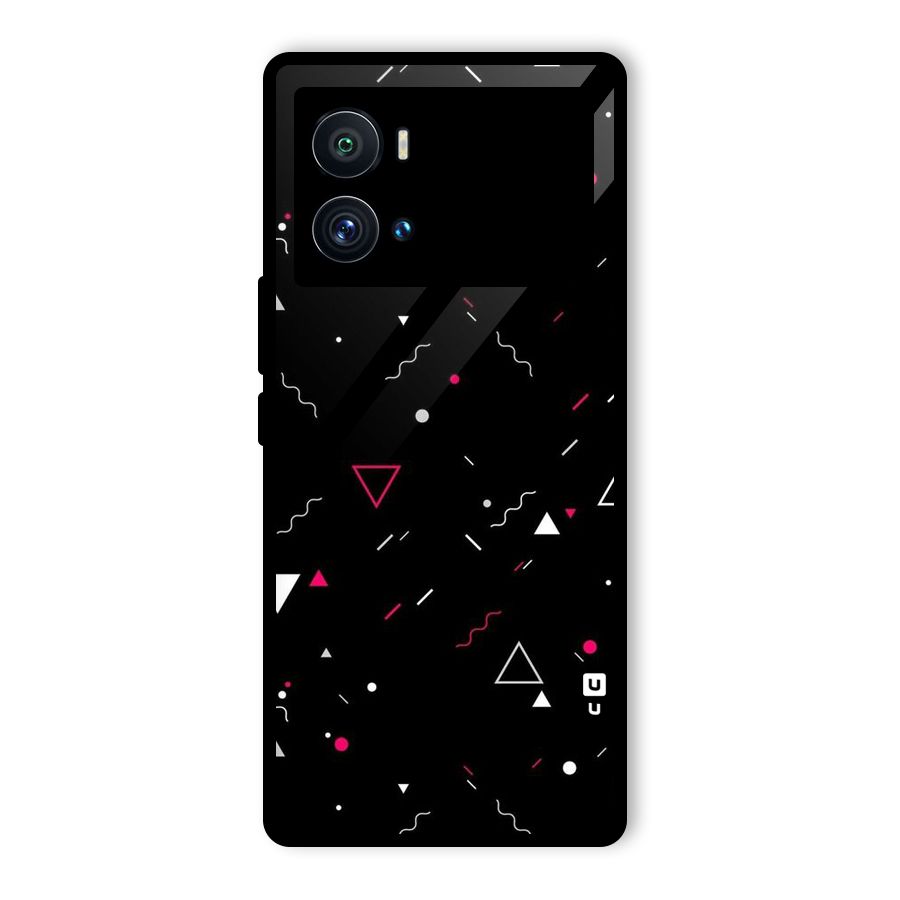 Dark Shapes Design Glass Back Case for Vivo iQOO 9 Pro