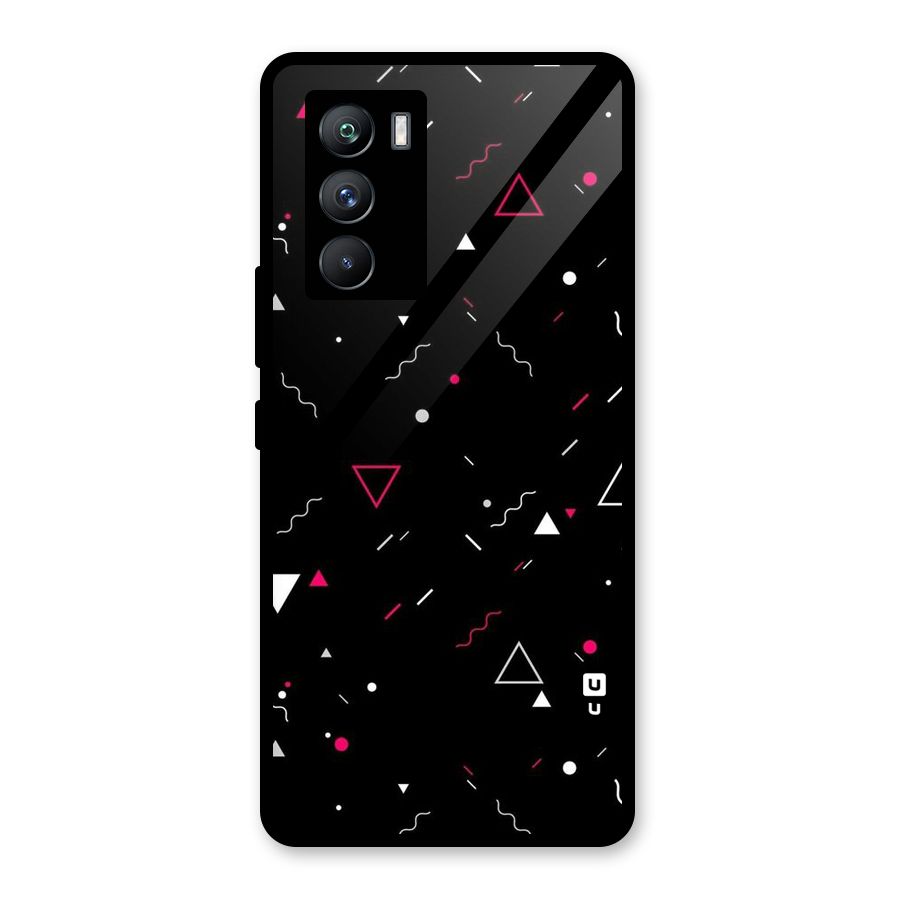 Dark Shapes Design Glass Back Case for Vivo iQOO 9 SE