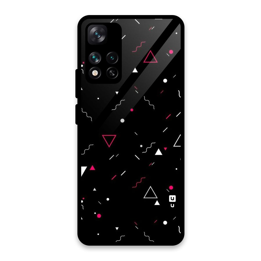Dark Shapes Design Glass Back Case for Xiaomi 11i HyperCharge 5G