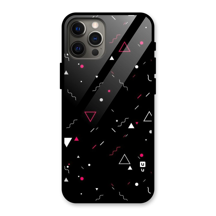 Dark Shapes Design Glass Back Case for iPhone 12 Pro Max