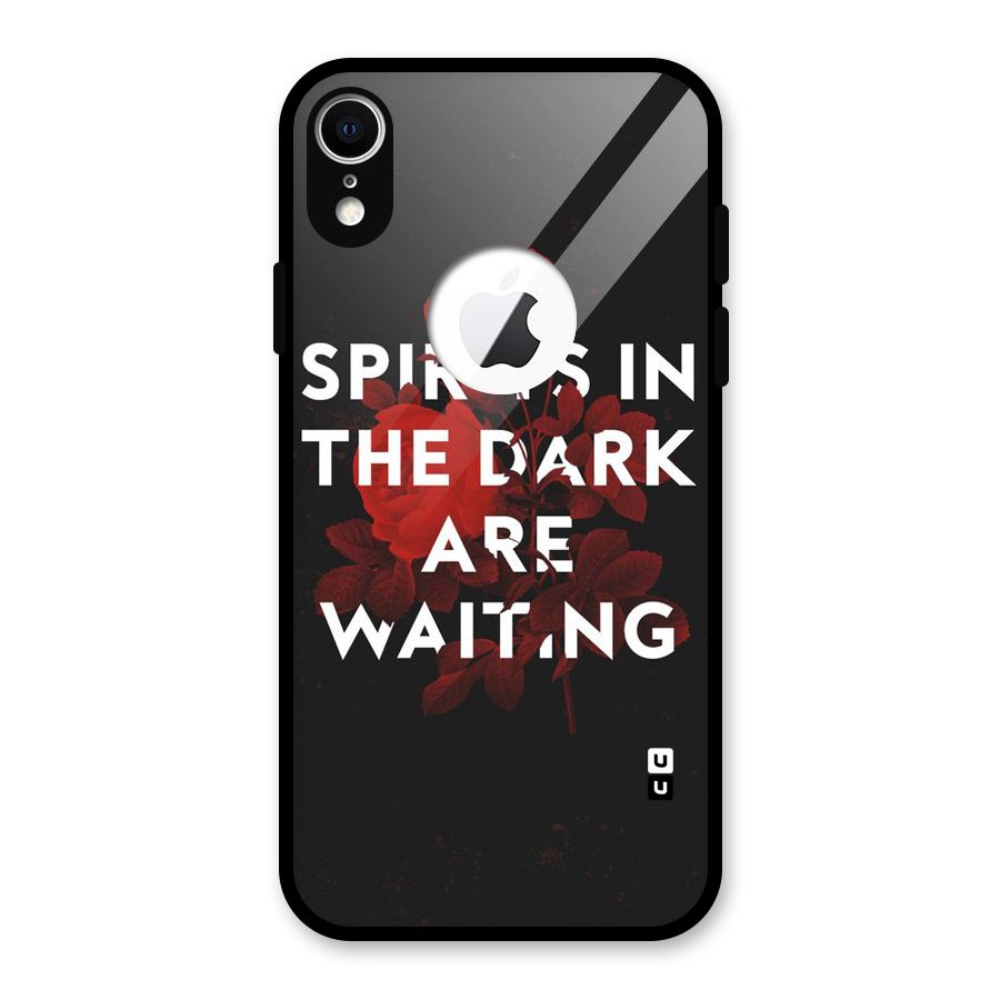 Dark Spirits Glass Back Case for iPhone XR Logo Cut