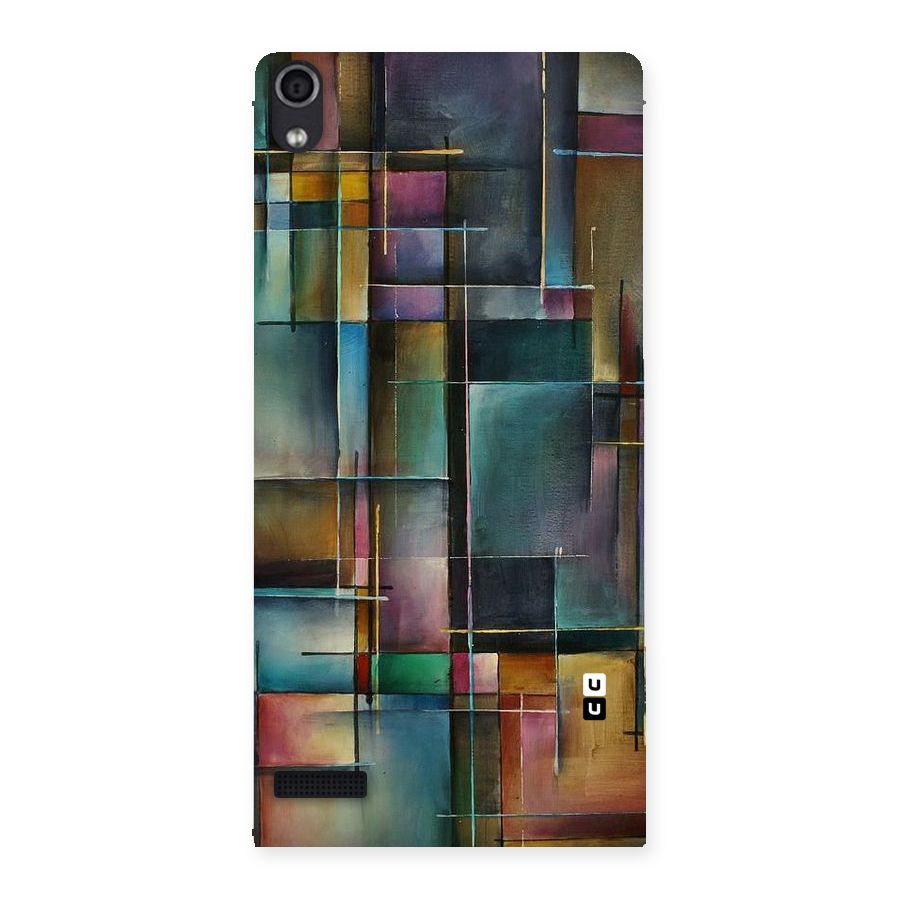 Dark Square Shapes Back Case for Ascend P6