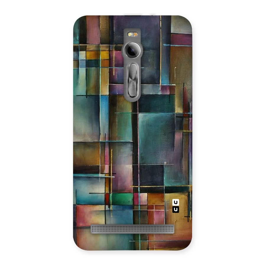 Dark Square Shapes Back Case for Asus Zenfone 2