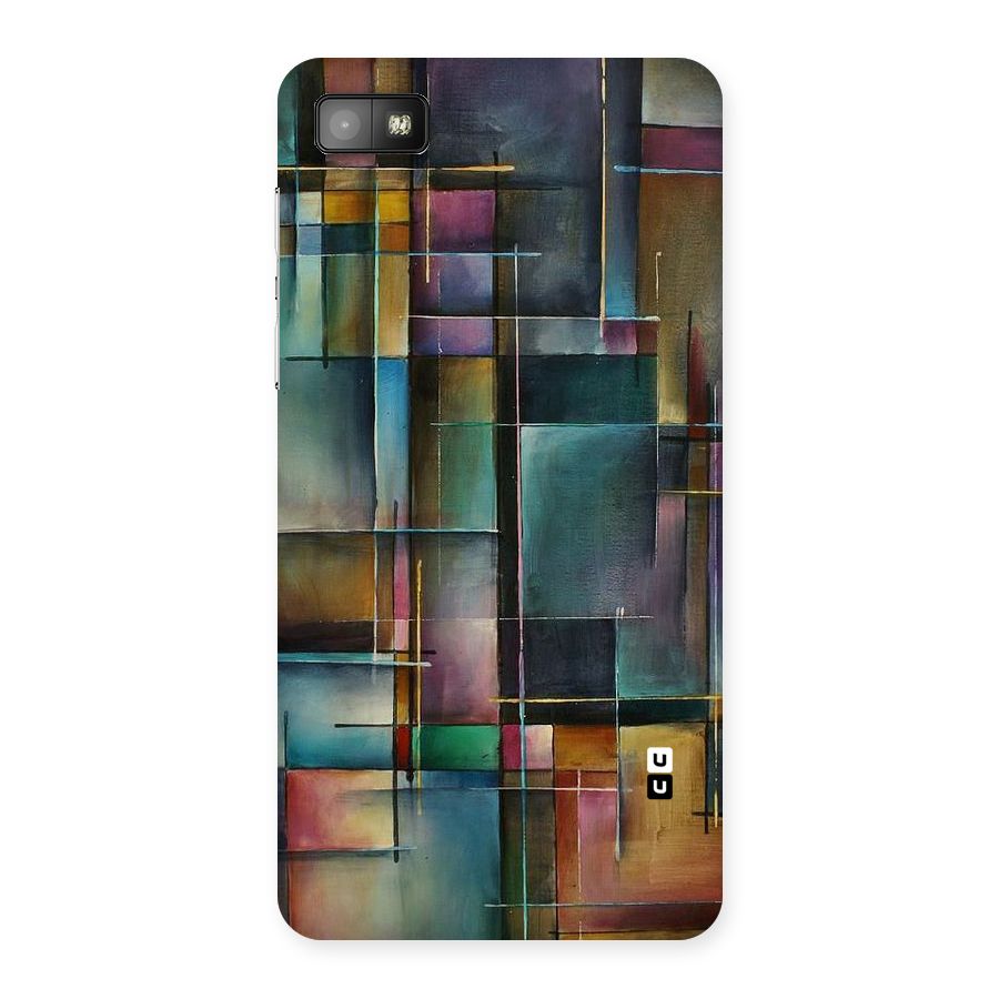 Dark Square Shapes Back Case for Blackberry Z10