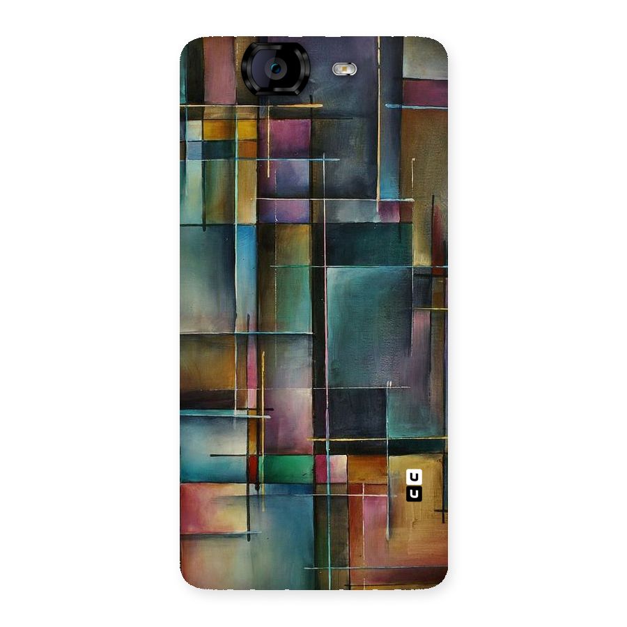 Dark Square Shapes Back Case for Canvas Knight A350