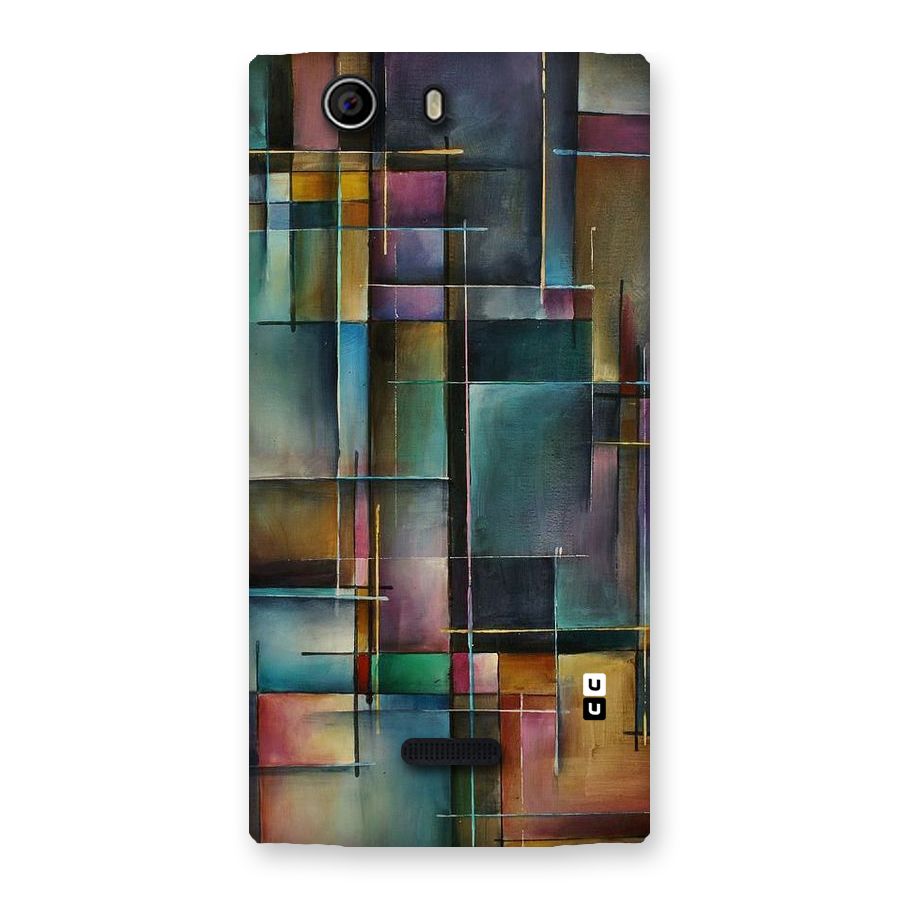 Dark Square Shapes Back Case for Canvas Nitro 2 E311
