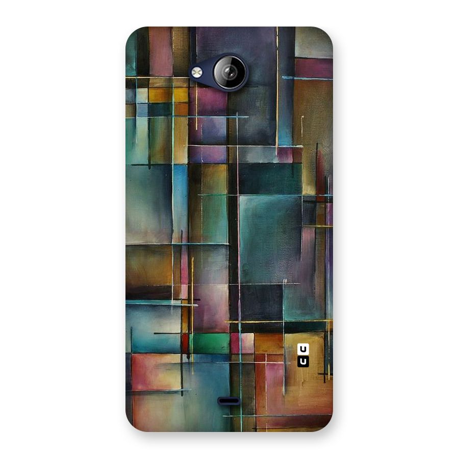 Dark Square Shapes Back Case for Canvas Play Q355