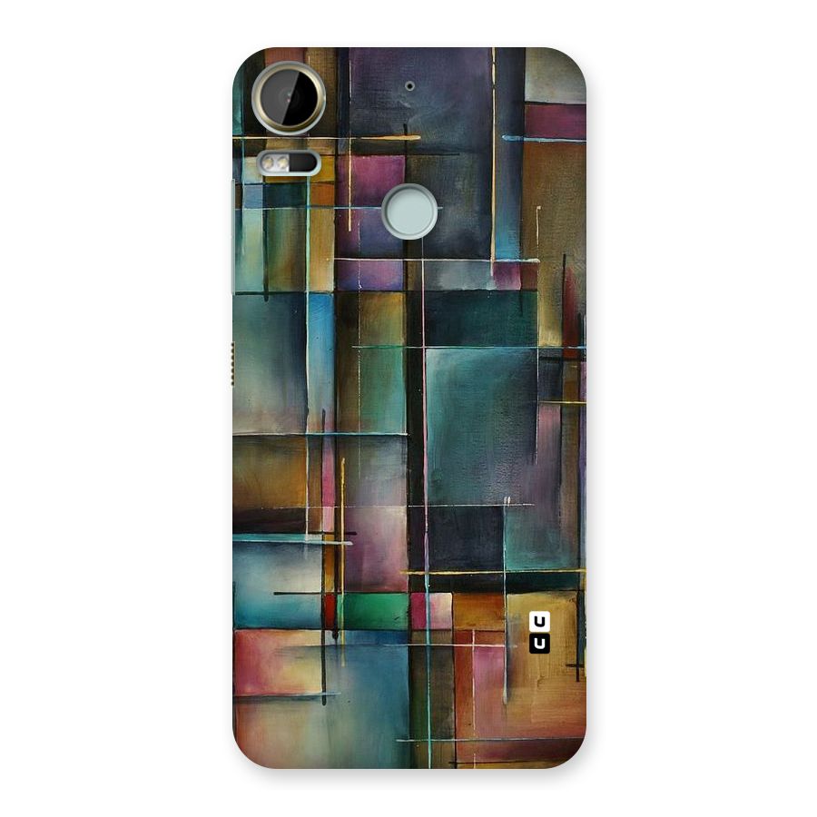Dark Square Shapes Back Case for Desire 10 Pro