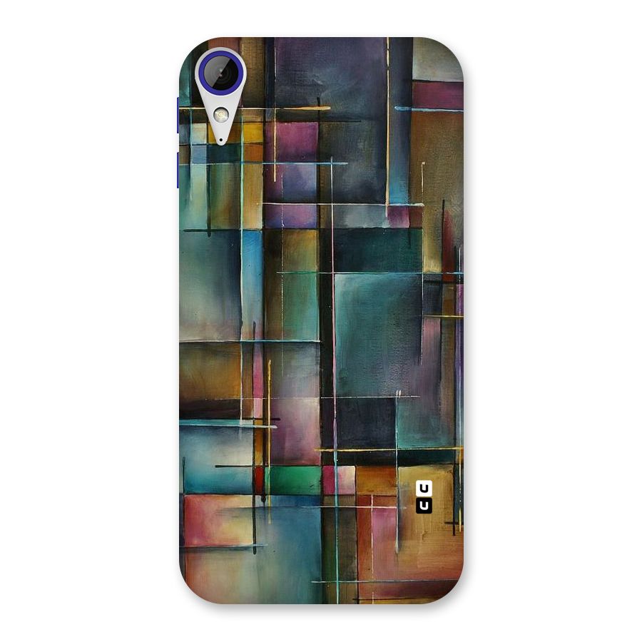 Dark Square Shapes Back Case for Desire 830