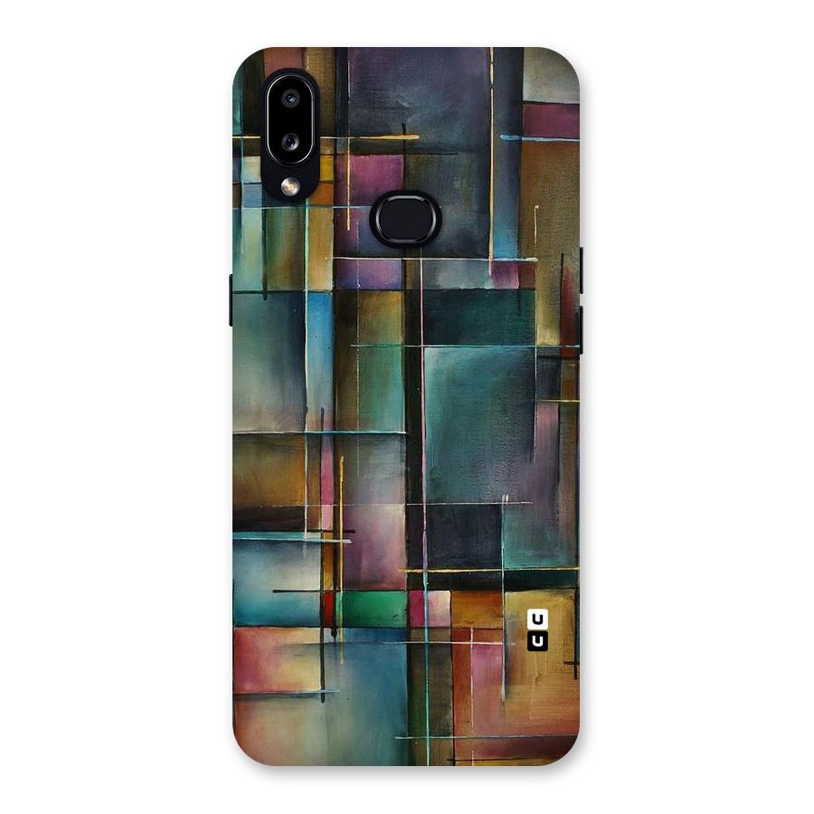 Dark Square Shapes Back Case for Galaxy A10s