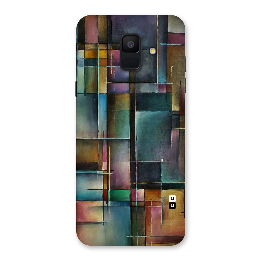 Dark Square Shapes Back Case for Galaxy A6 (2018)