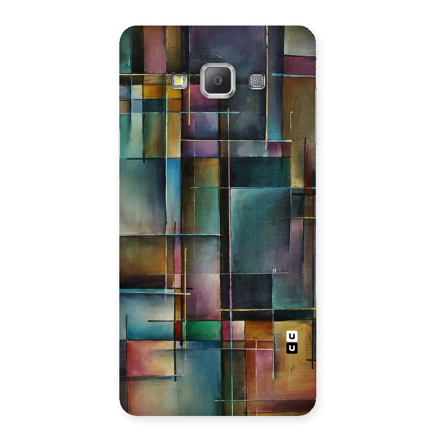 Dark Square Shapes Back Case for Galaxy A7